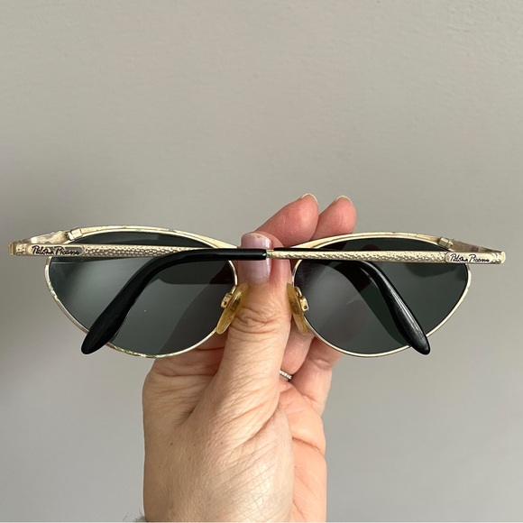Vintage Paloma Picasso Light Gold Oval Cat Eye Sunglasses - made in Germany - Picture 12 of 13